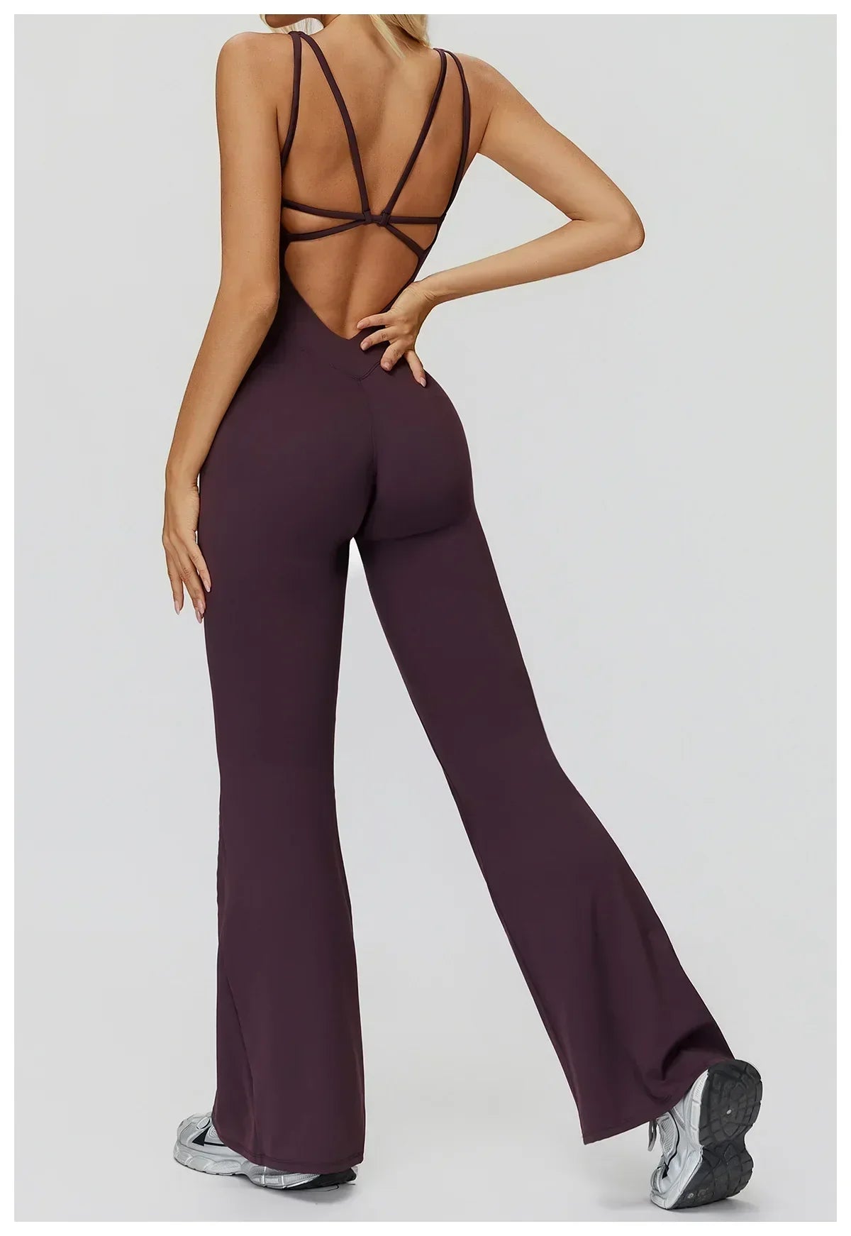 Stretch Push-Up Romper - Women's Yoga & Gym Tracksuit Set