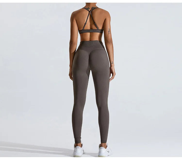 Scrunch Push-Up Sports Bra - Seamless Adjustable-Strap Tank