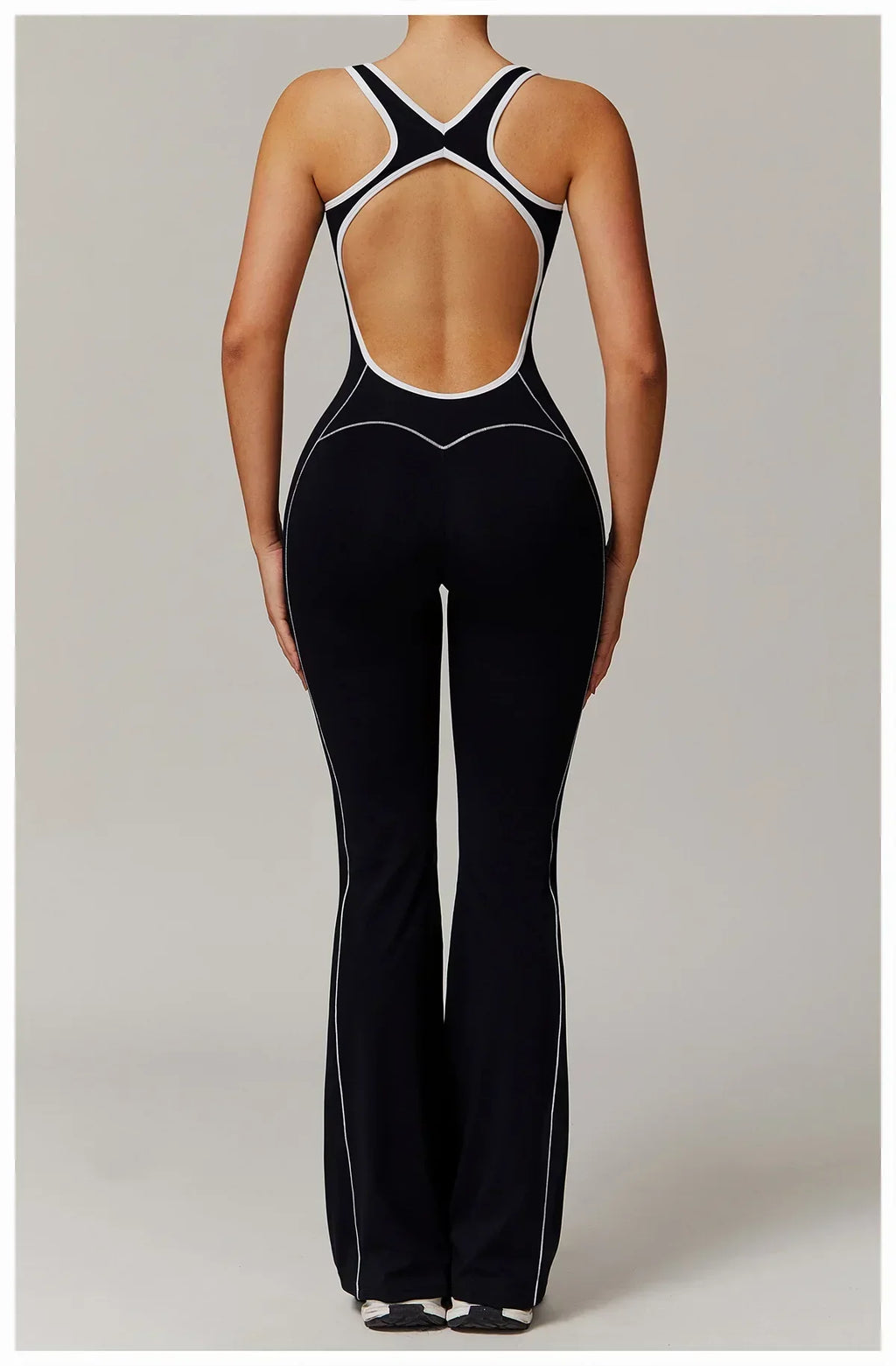 Zip-Up Skort Romper - Women's Gym & Yoga Jumpsuit