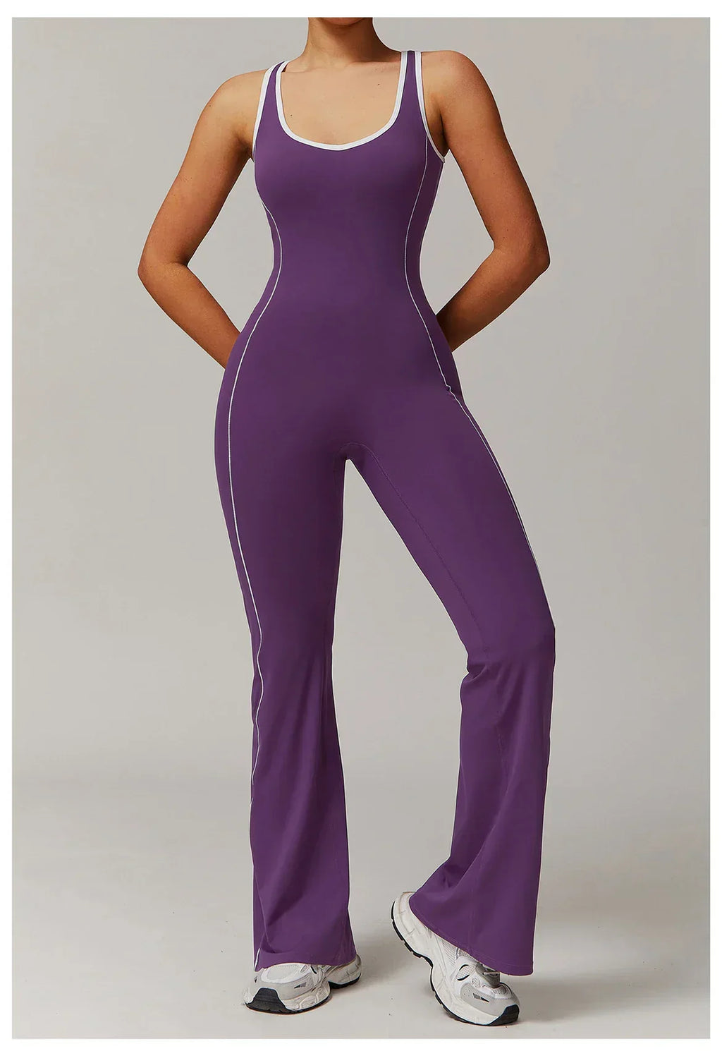 Zip-Up Skort Romper - Women's Gym & Yoga Jumpsuit