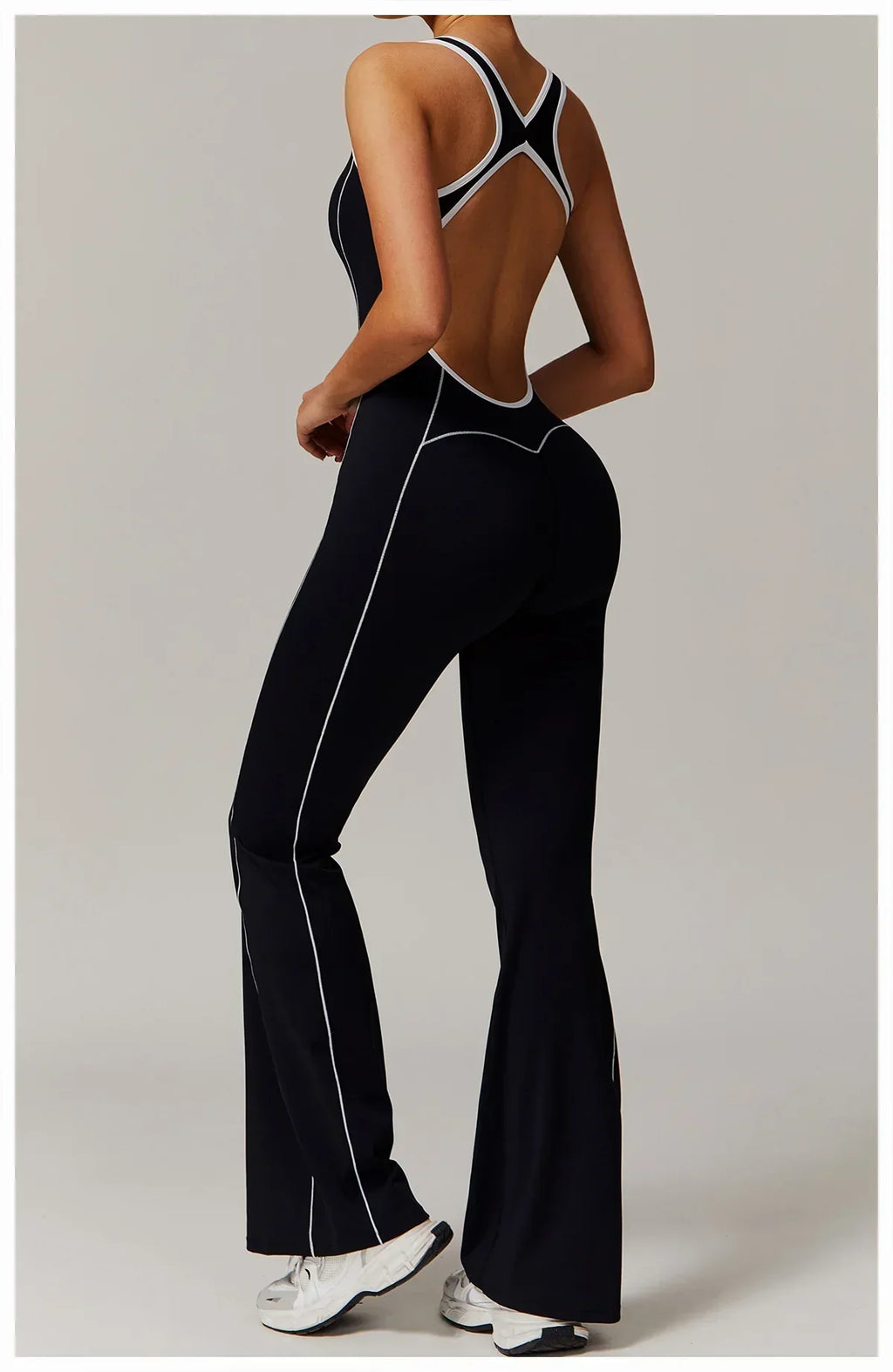 Zip-Up Skort Romper - Women's Gym & Yoga Jumpsuit