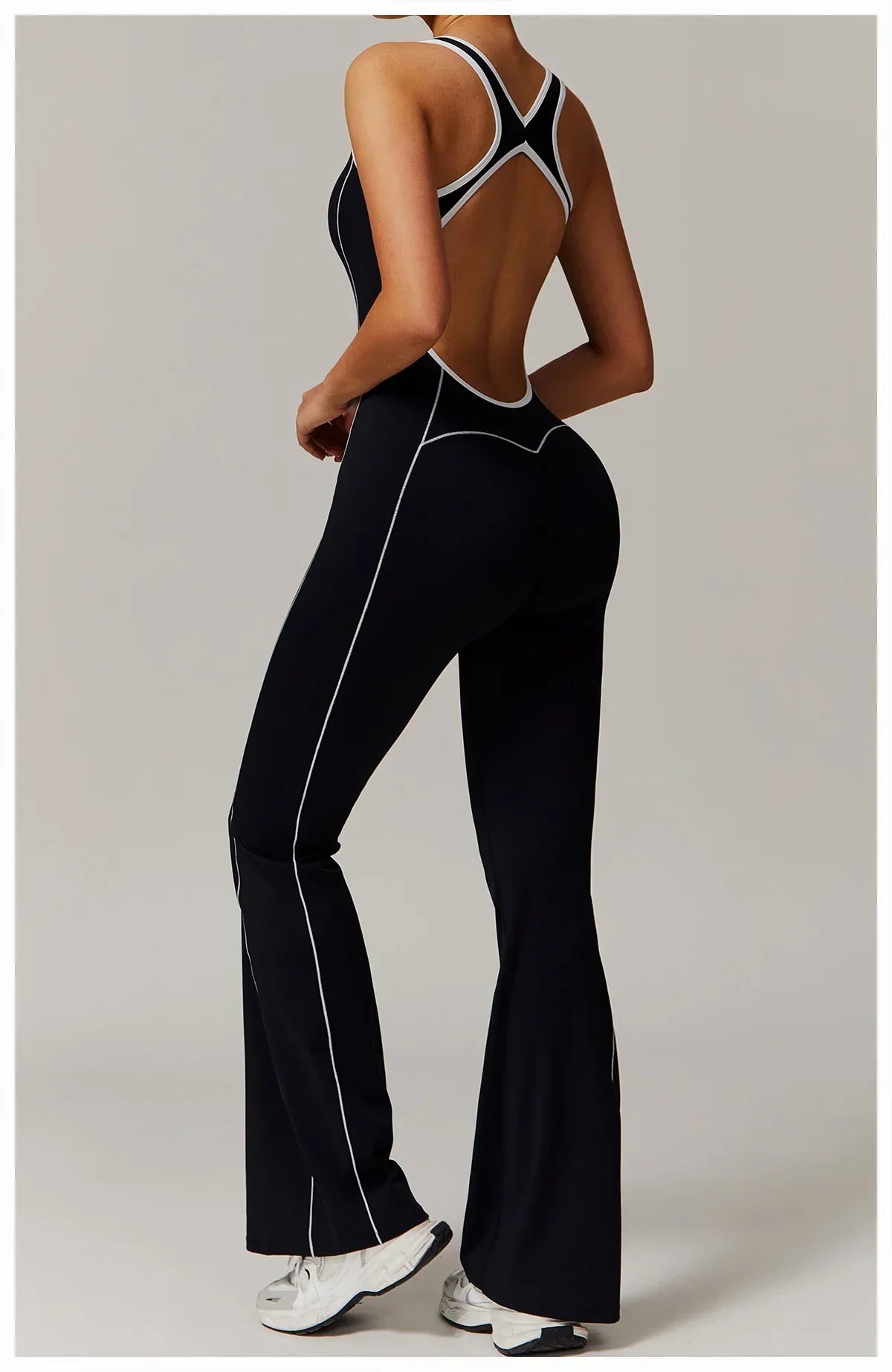 Zip-Up Skort Romper - Women's Gym & Yoga Jumpsuit