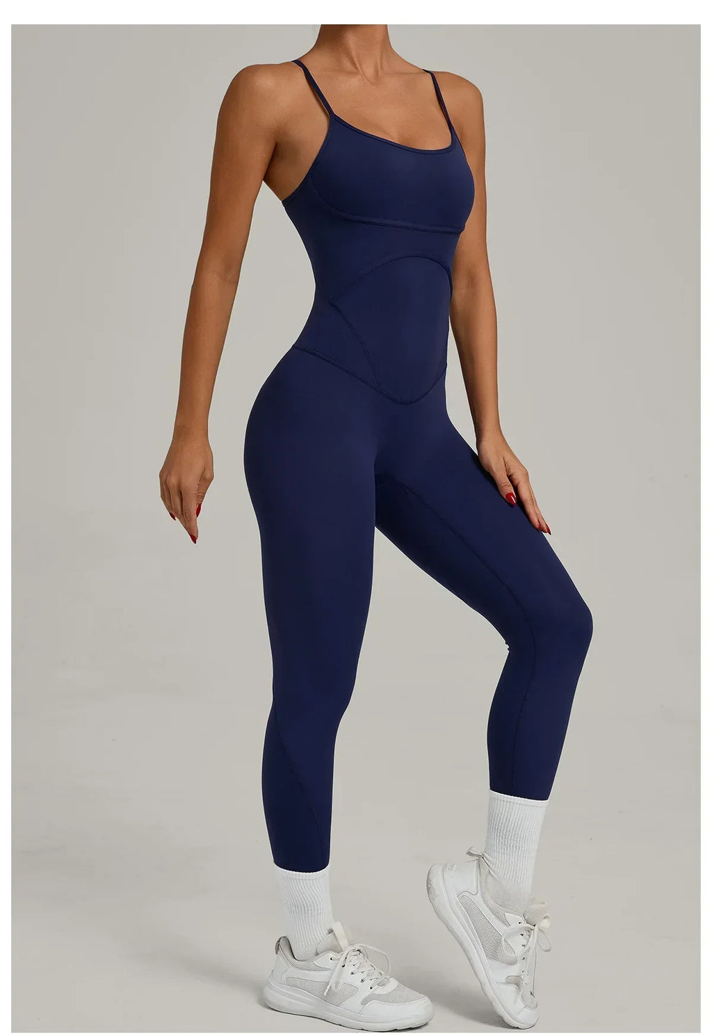 Scrunch Backless Romper - Women's One-Piece Yoga Jumpsuit