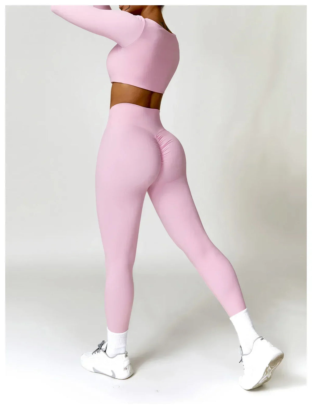 2-Piece Legging & Long Sleeve Set - Women's Yoga Tracksuit