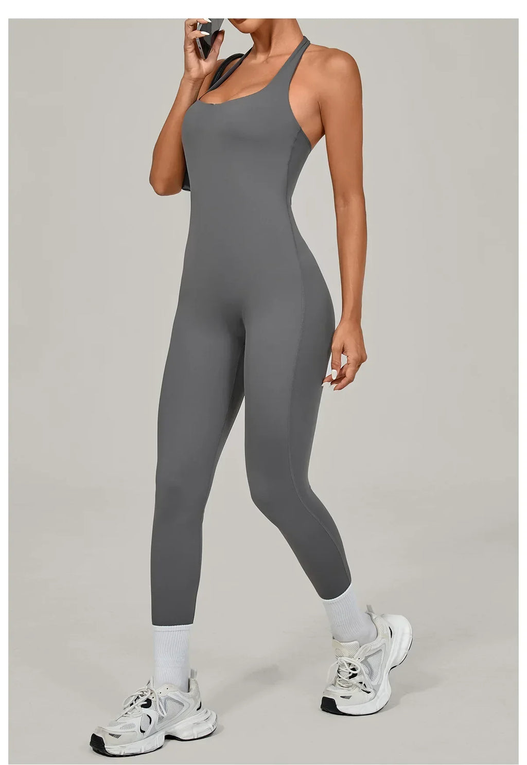 Push-Up Yoga Overalls - Women's Fitness Jumpsuit Set