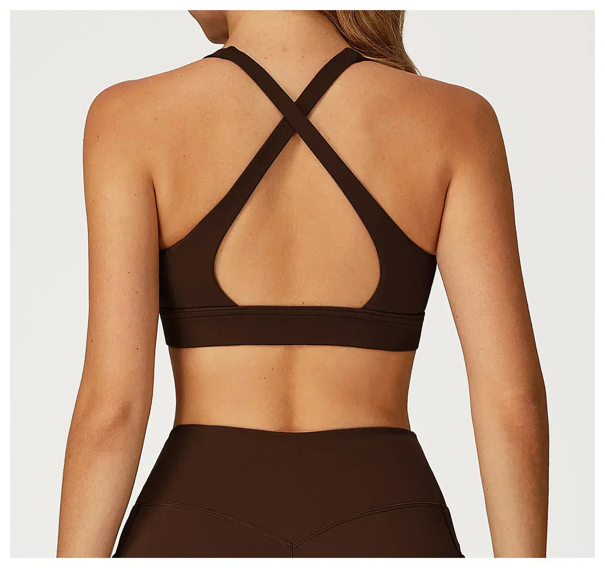 Backless Push-Up Fitness Bra - Athletic Crop Top