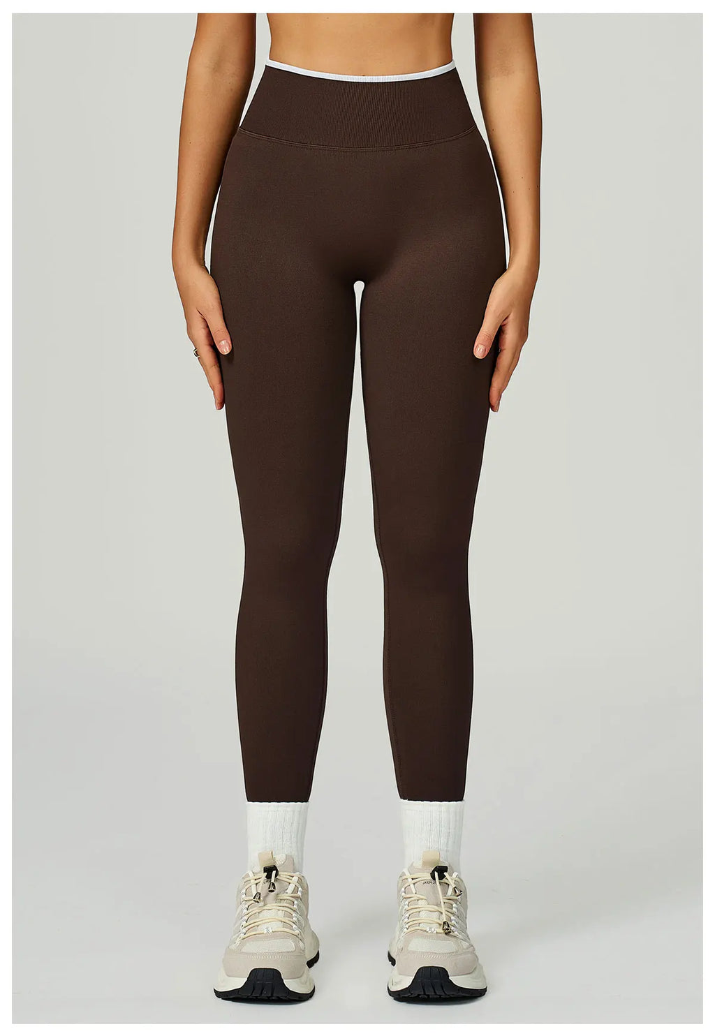 Seamless High-Waist Leggings - Breathable Yoga & Running Tights