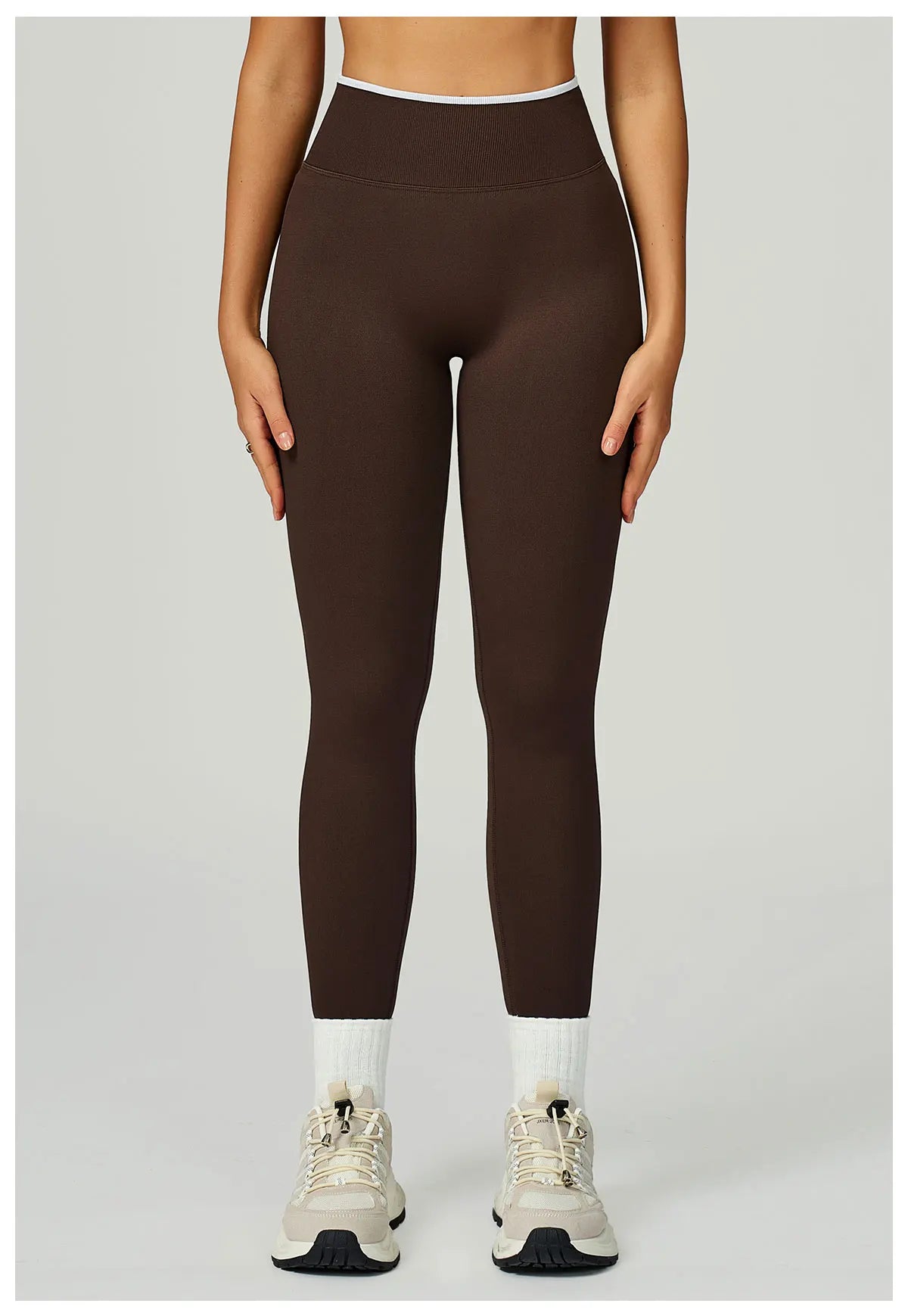 Seamless High-Waist Leggings - Breathable Yoga & Running Tights