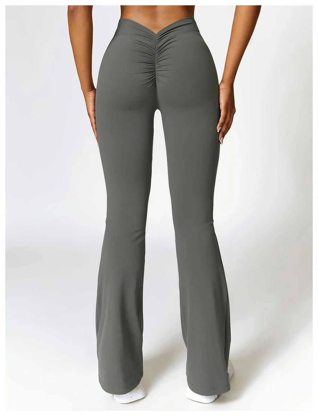 V-Hip Flare Yoga Pants - High-Waist Wide-Leg Leggings
