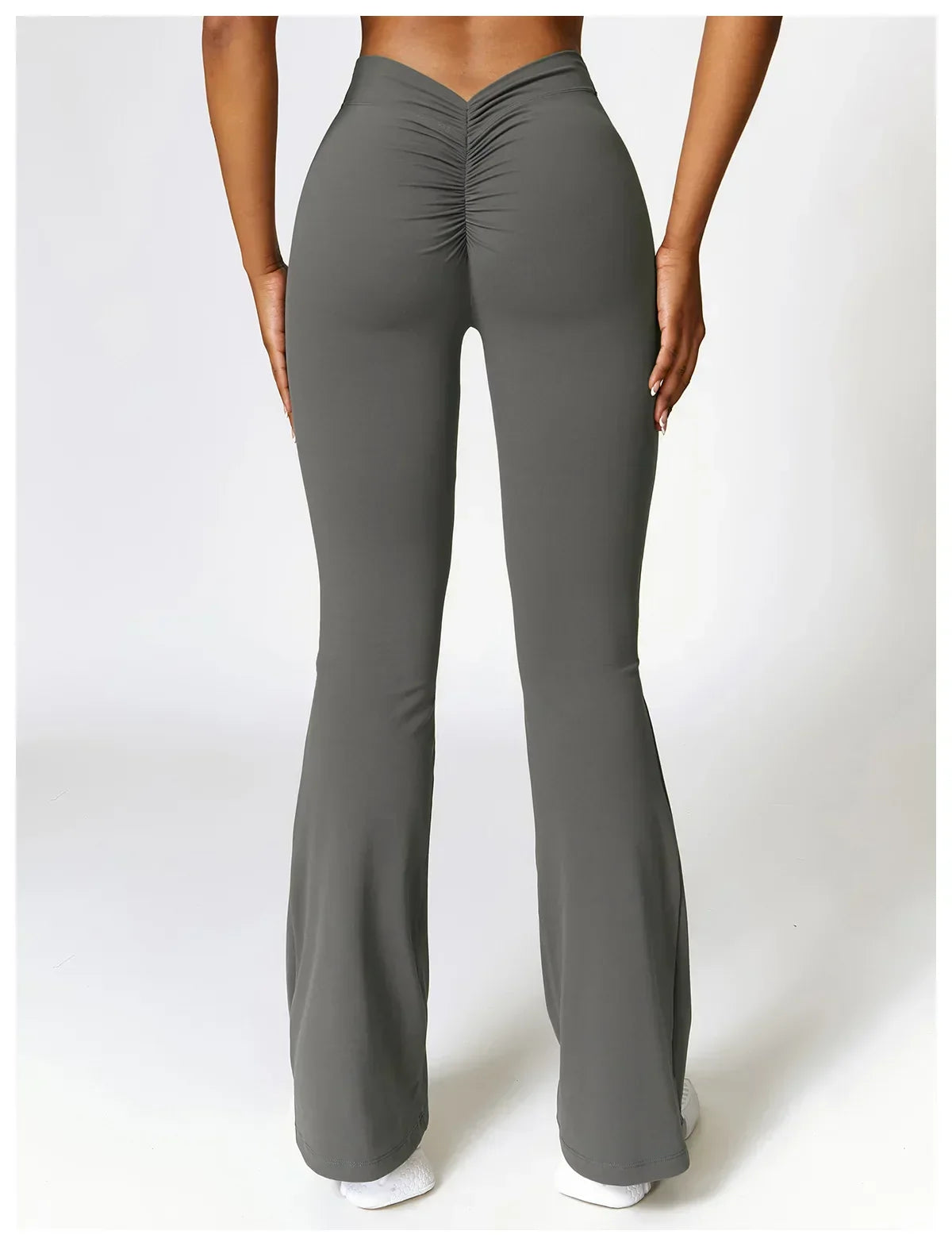 V-Hip Flare Yoga Pants - High-Waist Wide-Leg Leggings