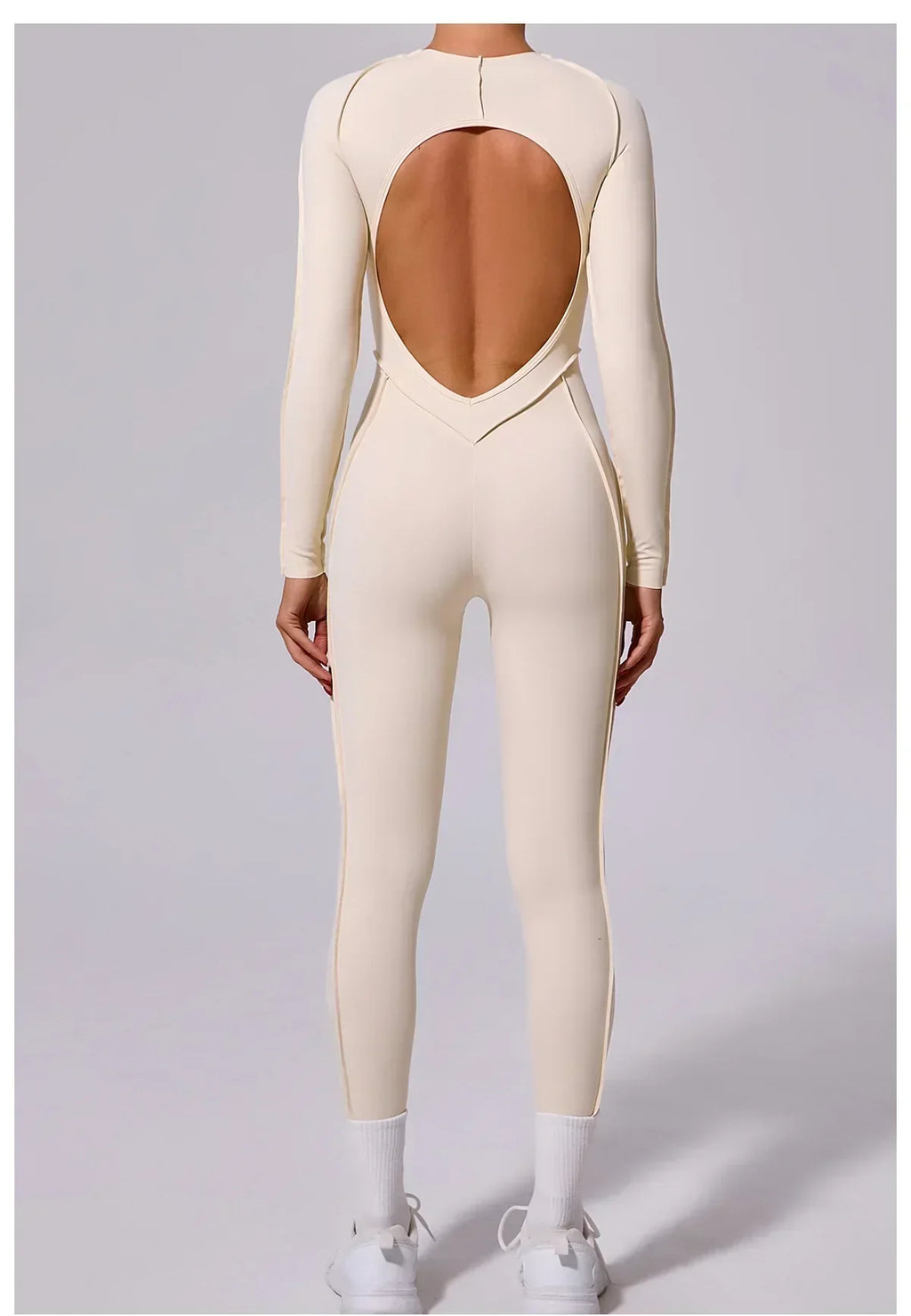 Long Sleeve Overalls Romper - Women's Running & Gym Jumpsuit