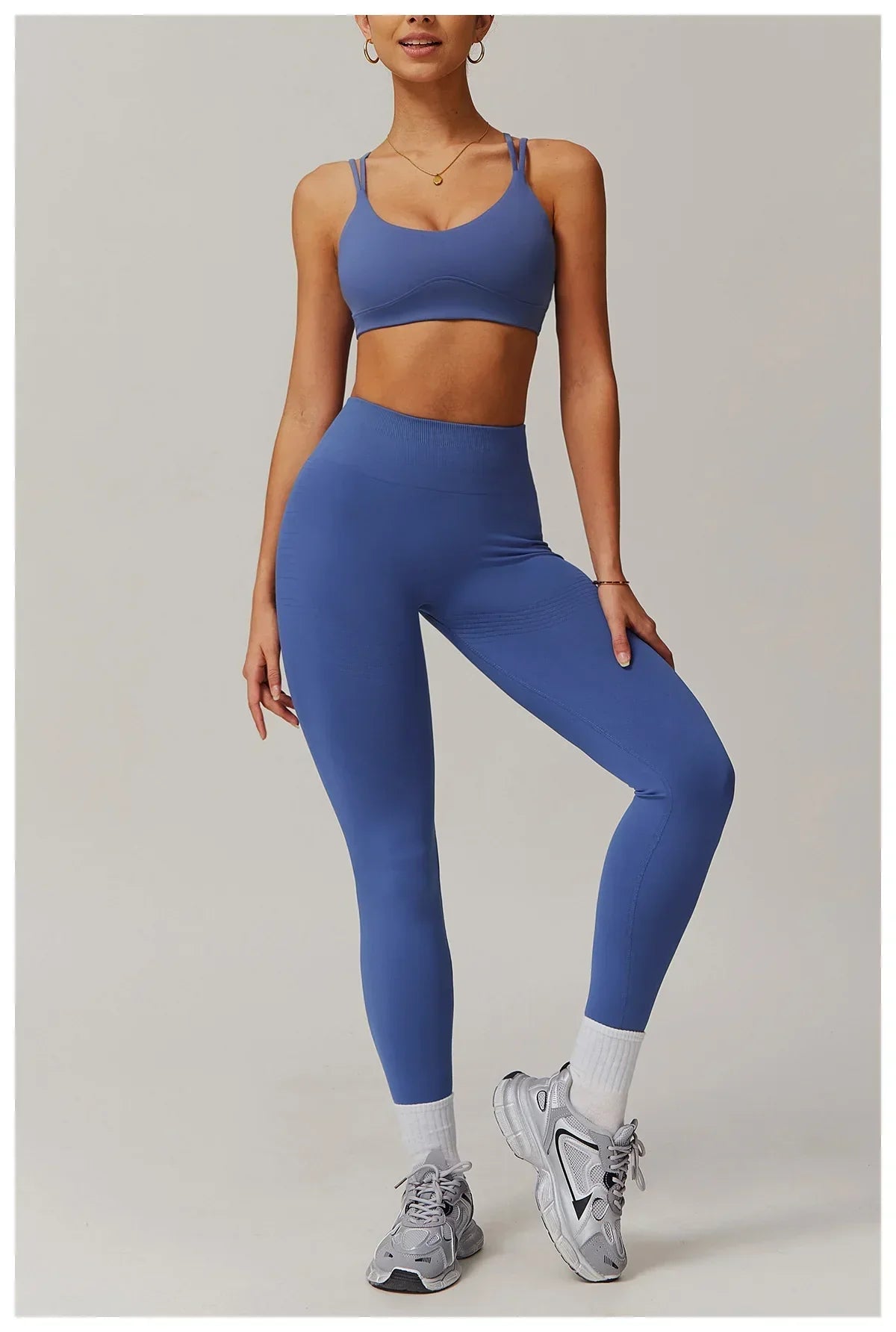 Criss-Cross Back Sports Bra - High-Support Padded Bralette