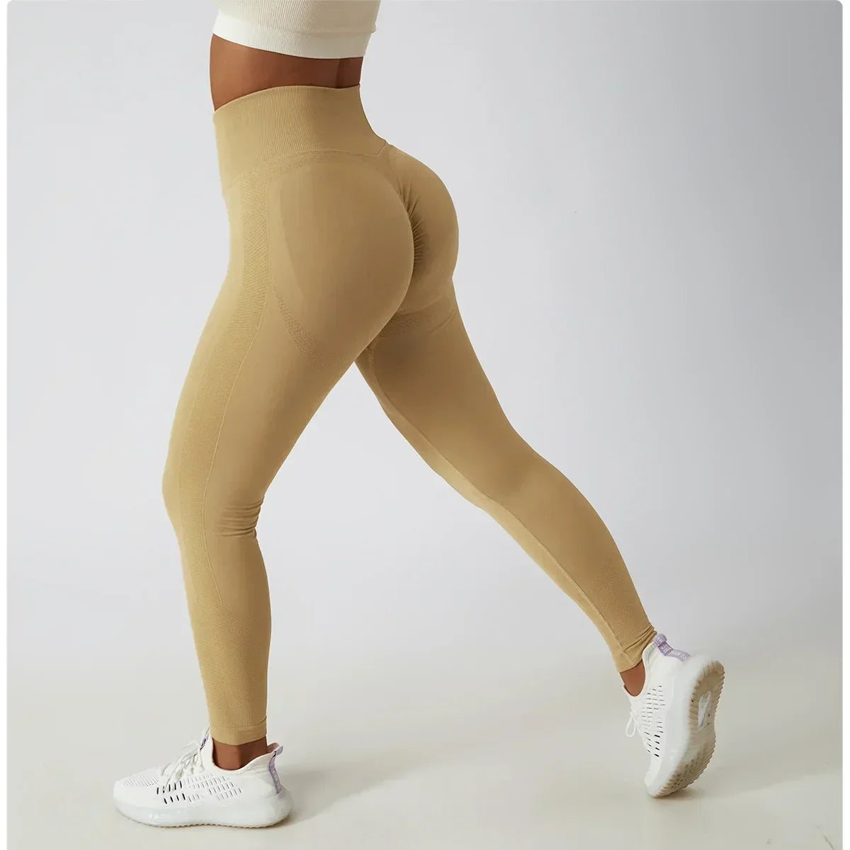 Seamless Scrunch-Butt Leggings - High-Waist Push-Up Yoga Pants