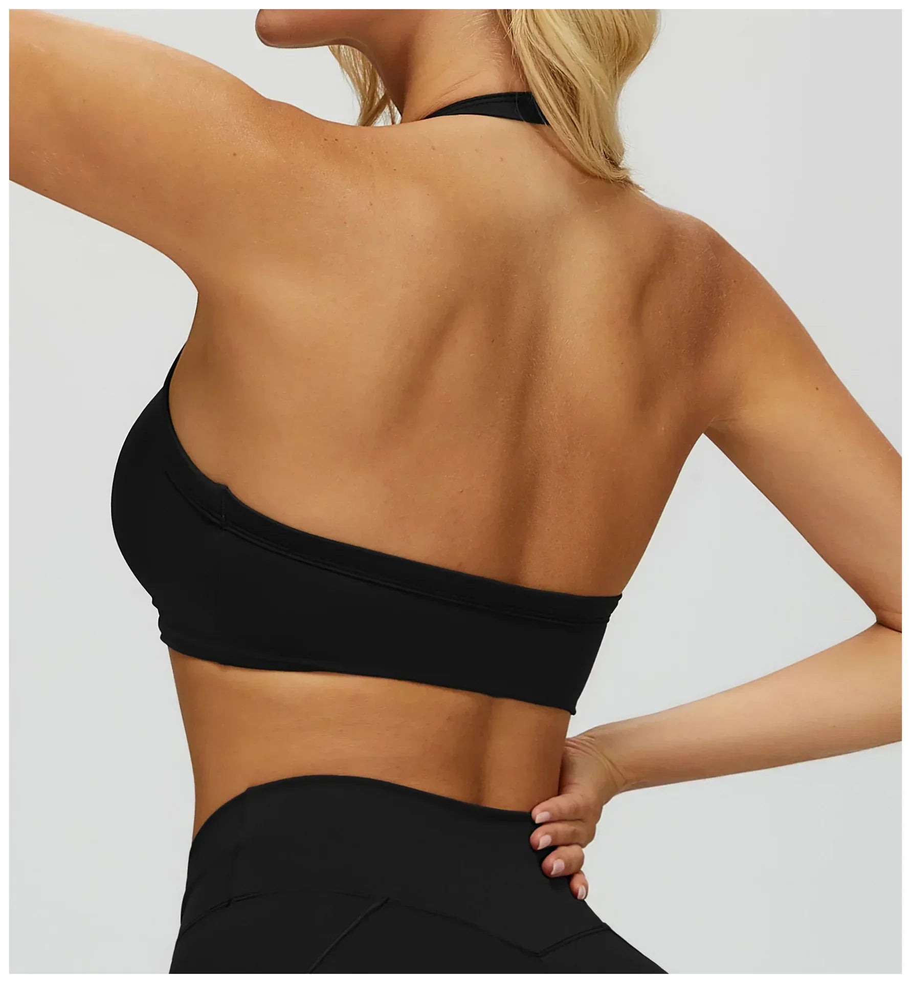 Backless Athletic Sports Bra - Women's Gym Crop Top