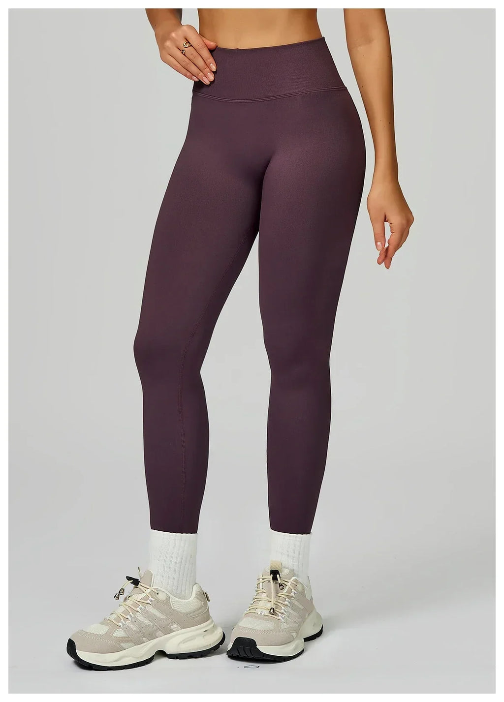 Seamless High-Waist Leggings - Breathable Yoga & Running Tights