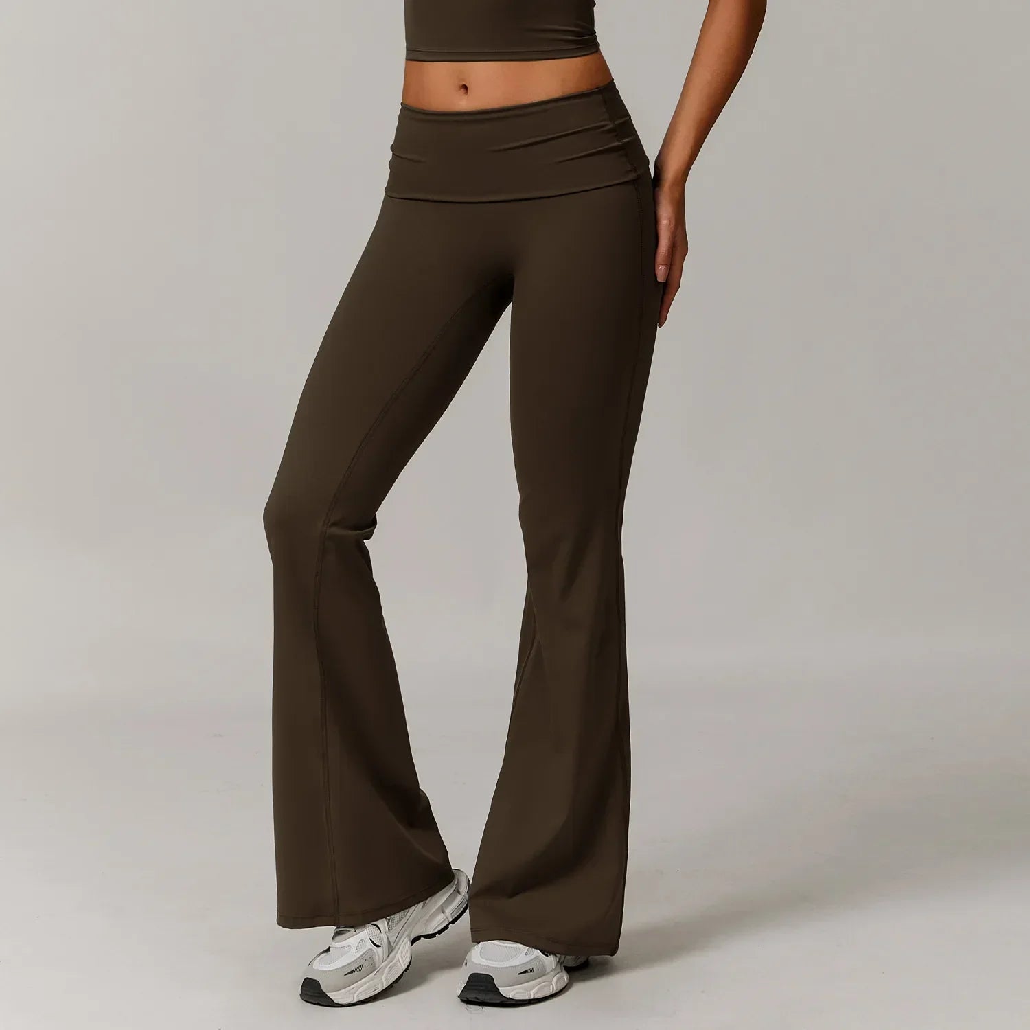 High-Waist Flare Leggings - Tummy-Control Wide-Leg Yoga Pants