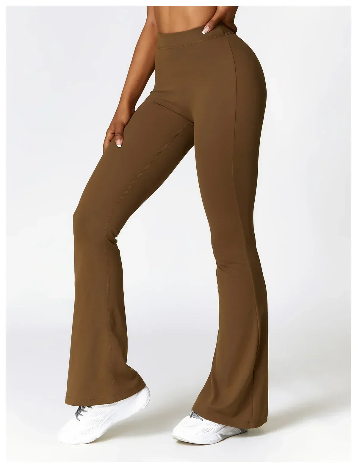 V-Hip Flare Yoga Pants - High-Waist Wide-Leg Leggings