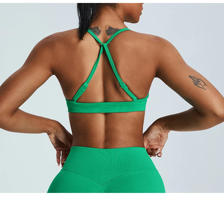 Scrunch Push-Up Sports Bra - Seamless Adjustable-Strap Tank