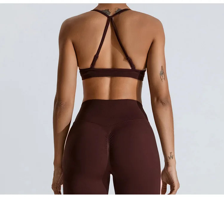 Scrunch Push-Up Sports Bra - Seamless Adjustable-Strap Tank