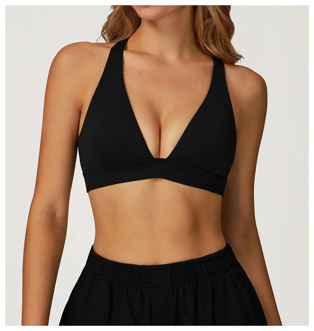 Backless Push-Up Fitness Bra - Athletic Crop Top