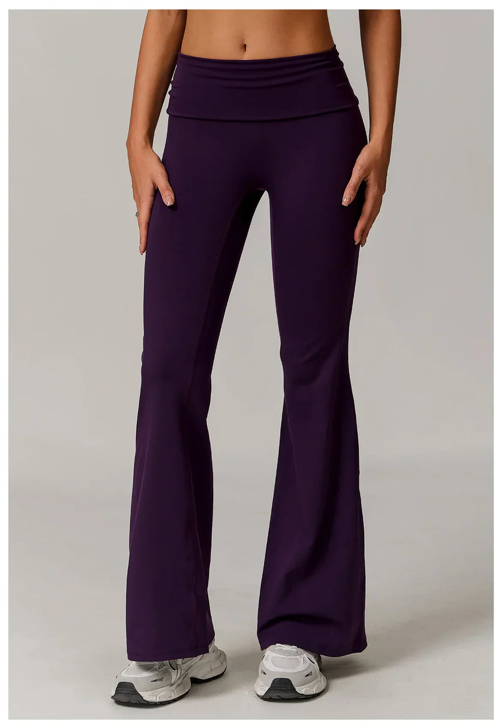 High-Waist Flare Leggings - Tummy-Control Wide-Leg Yoga Pants