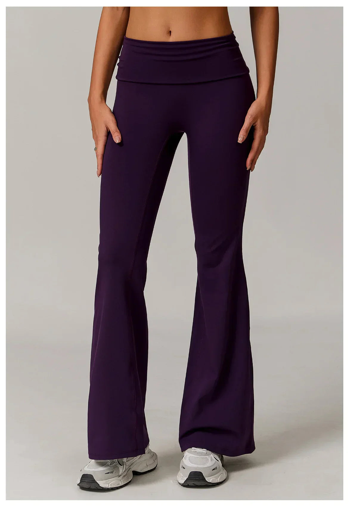 High-Waist Flare Leggings - Tummy-Control Wide-Leg Yoga Pants