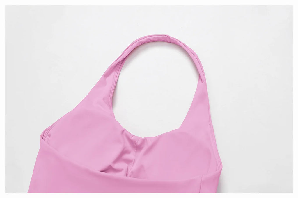 Halter Seamless Sports Bra - Quick-Dry Push-Up Tank
