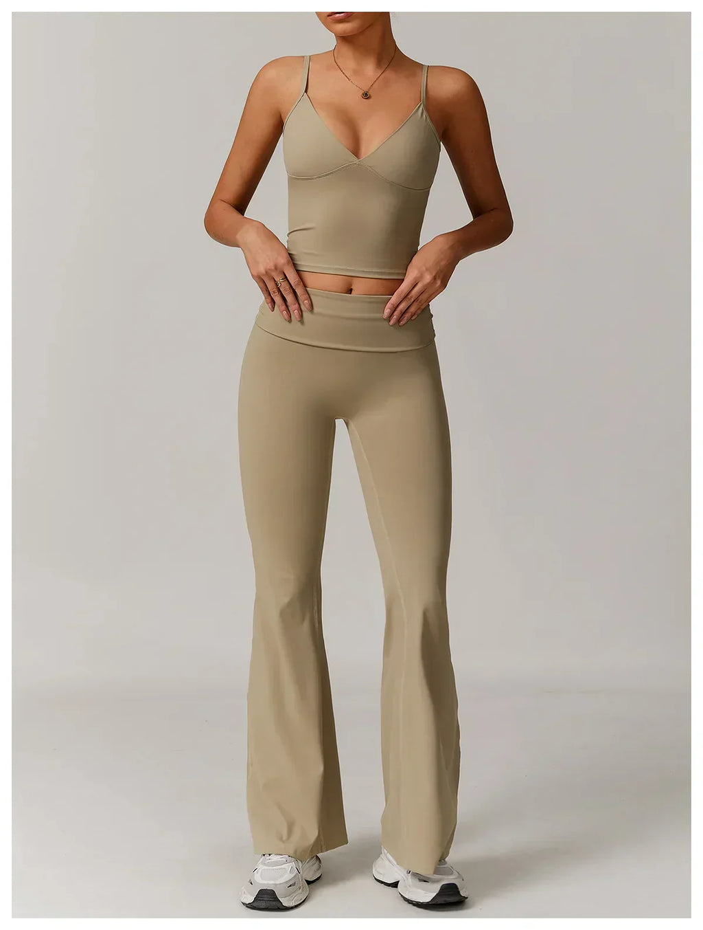 High-Waist Flare Leggings - Tummy-Control Wide-Leg Yoga Pants