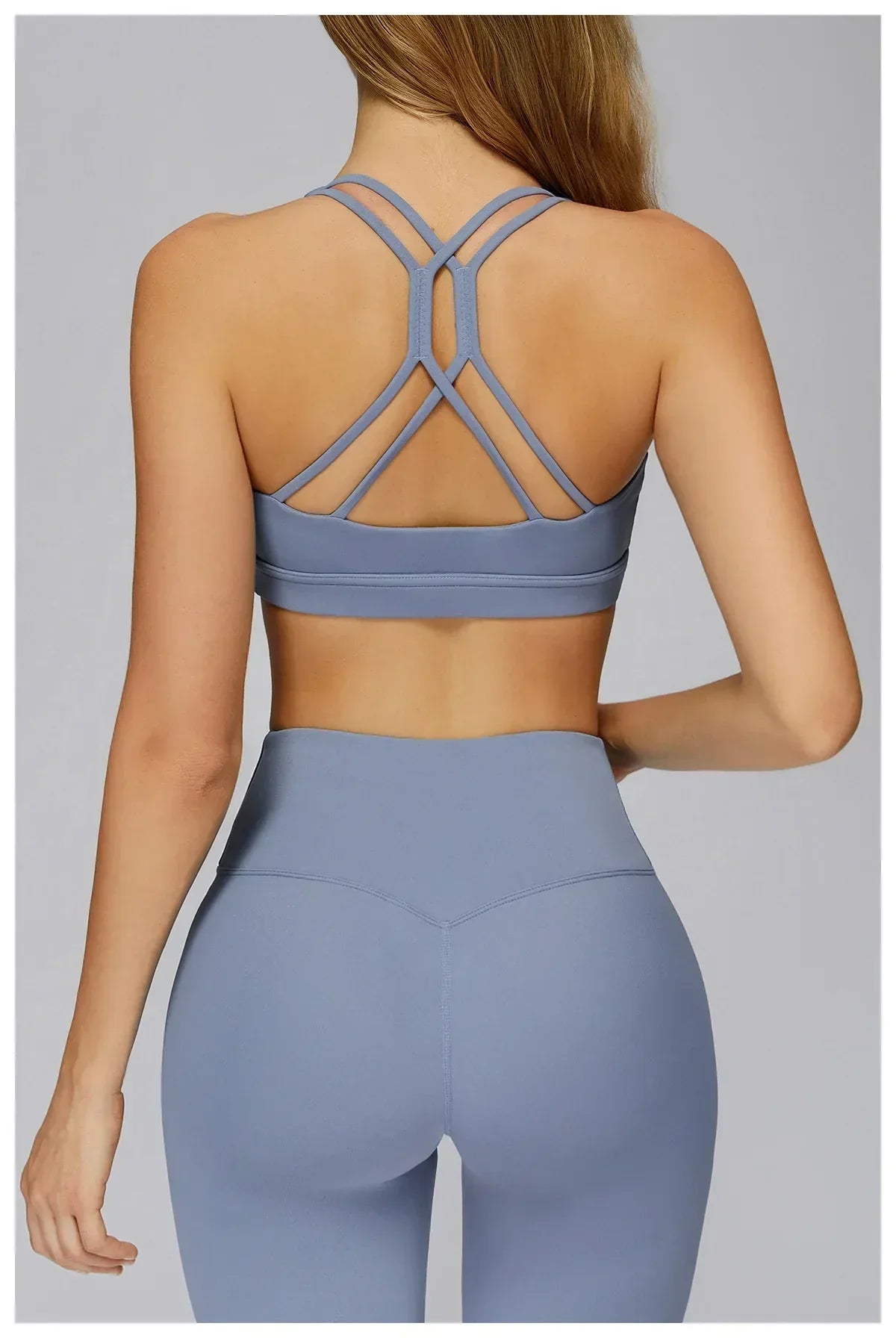 Cross-Back Push-Up Sports Bra - Breathable Tank Top