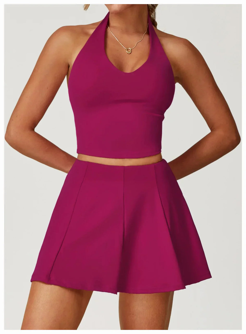 Halter Seamless Sports Bra - Quick-Dry Push-Up Tank