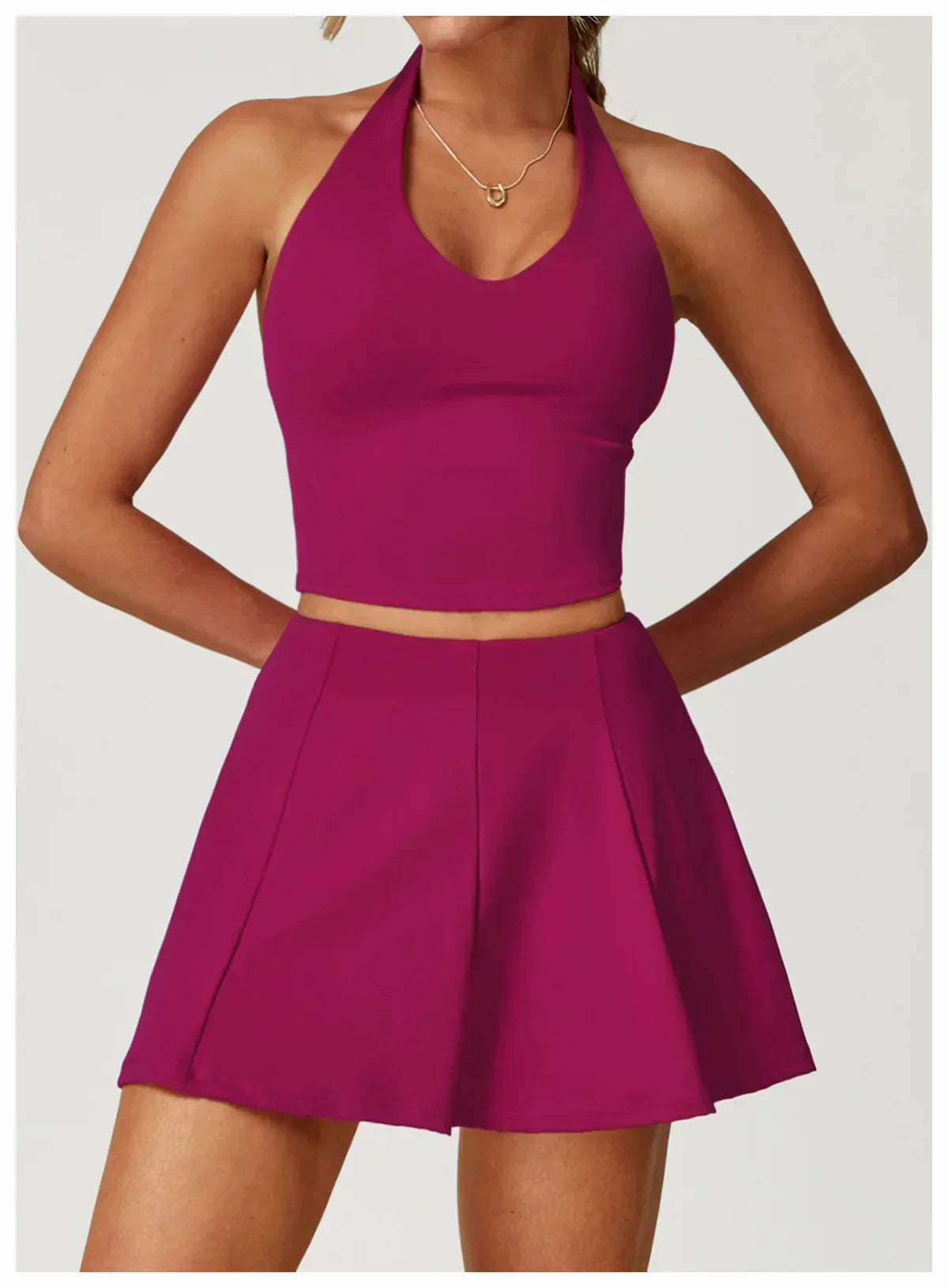 Halter Seamless Sports Bra - Quick-Dry Push-Up Tank