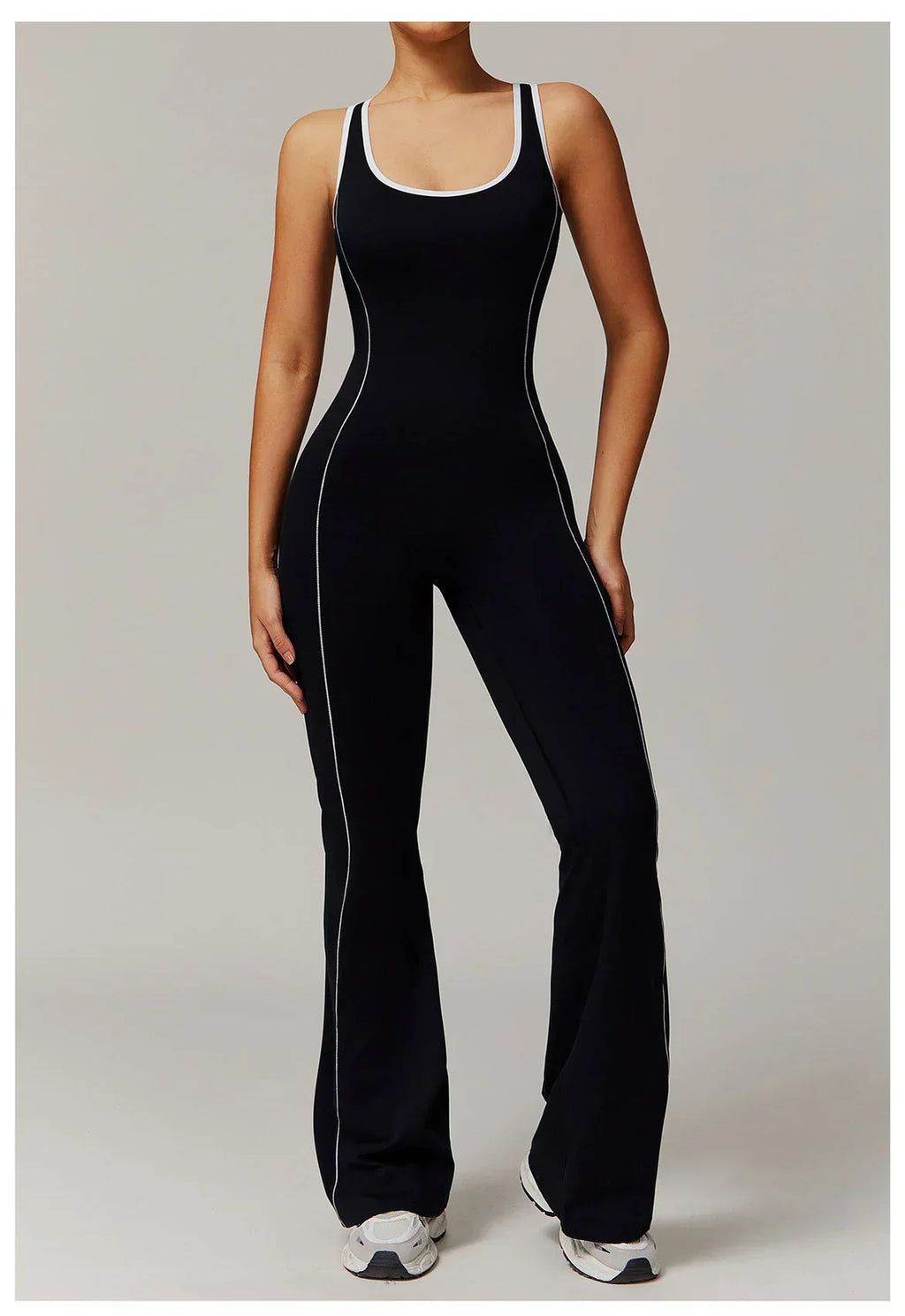 Zip-Up Skort Romper - Women's Gym & Yoga Jumpsuit