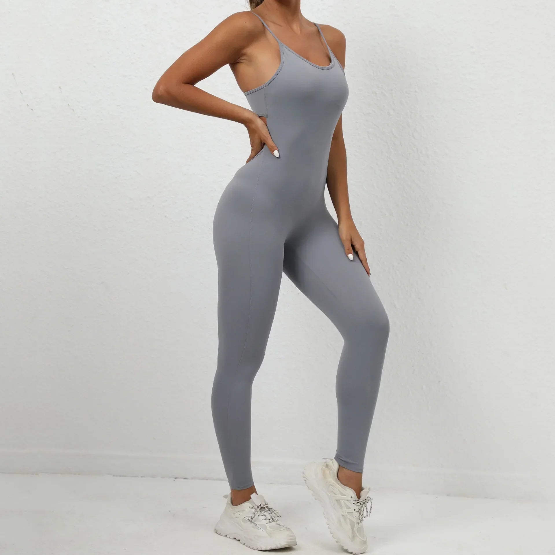 Running Overalls Romper - Women's Gym & Yoga Jumpsuit