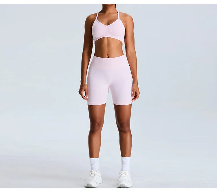 Scrunch Push-Up Sports Bra - Seamless Adjustable-Strap Tank