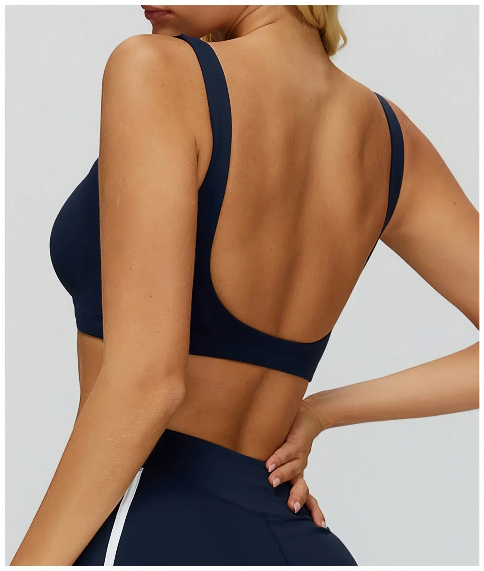 Backless Push-Up Sports Bra - Women's Athletic Crop Top