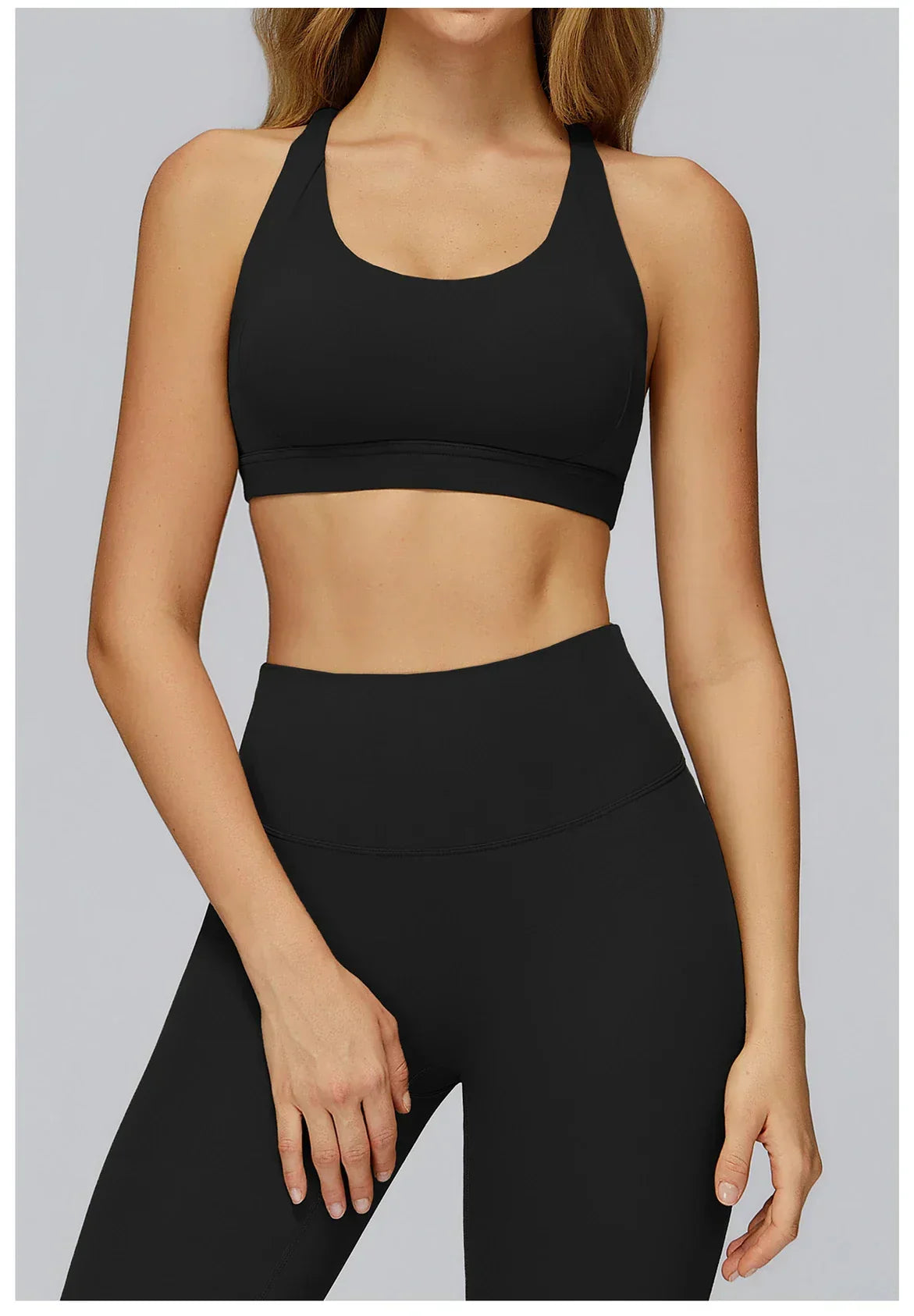 Cross-Back Push-Up Sports Bra - Breathable Tank Top