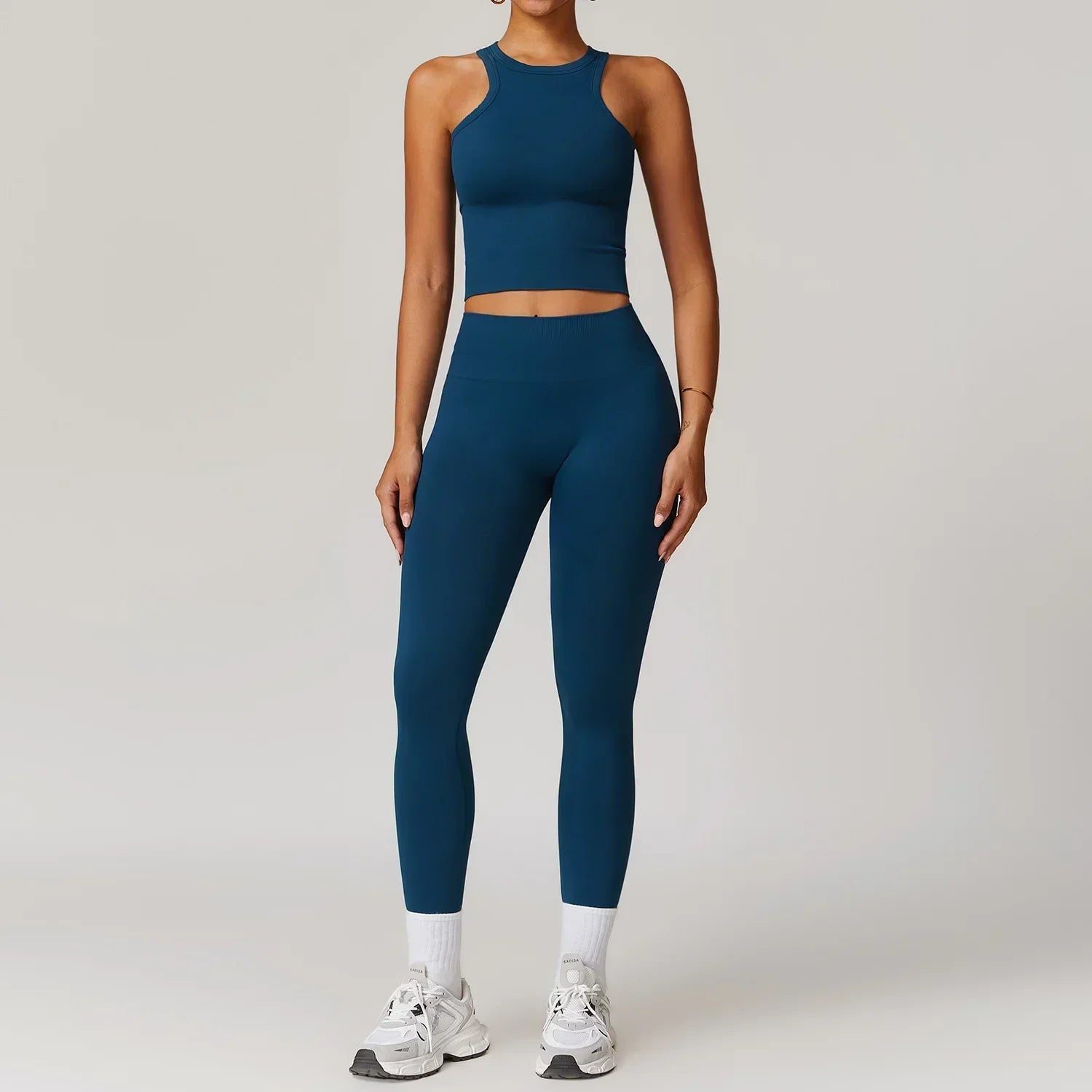 2-Piece Seamless Set - High-Waist Leggings & Top Tracksuit