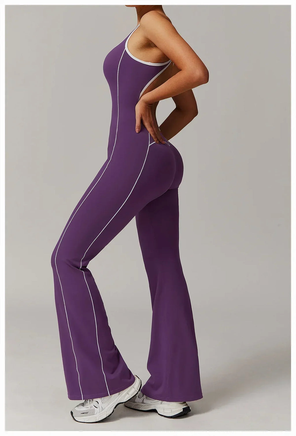 Zip-Up Skort Romper - Women's Gym & Yoga Jumpsuit