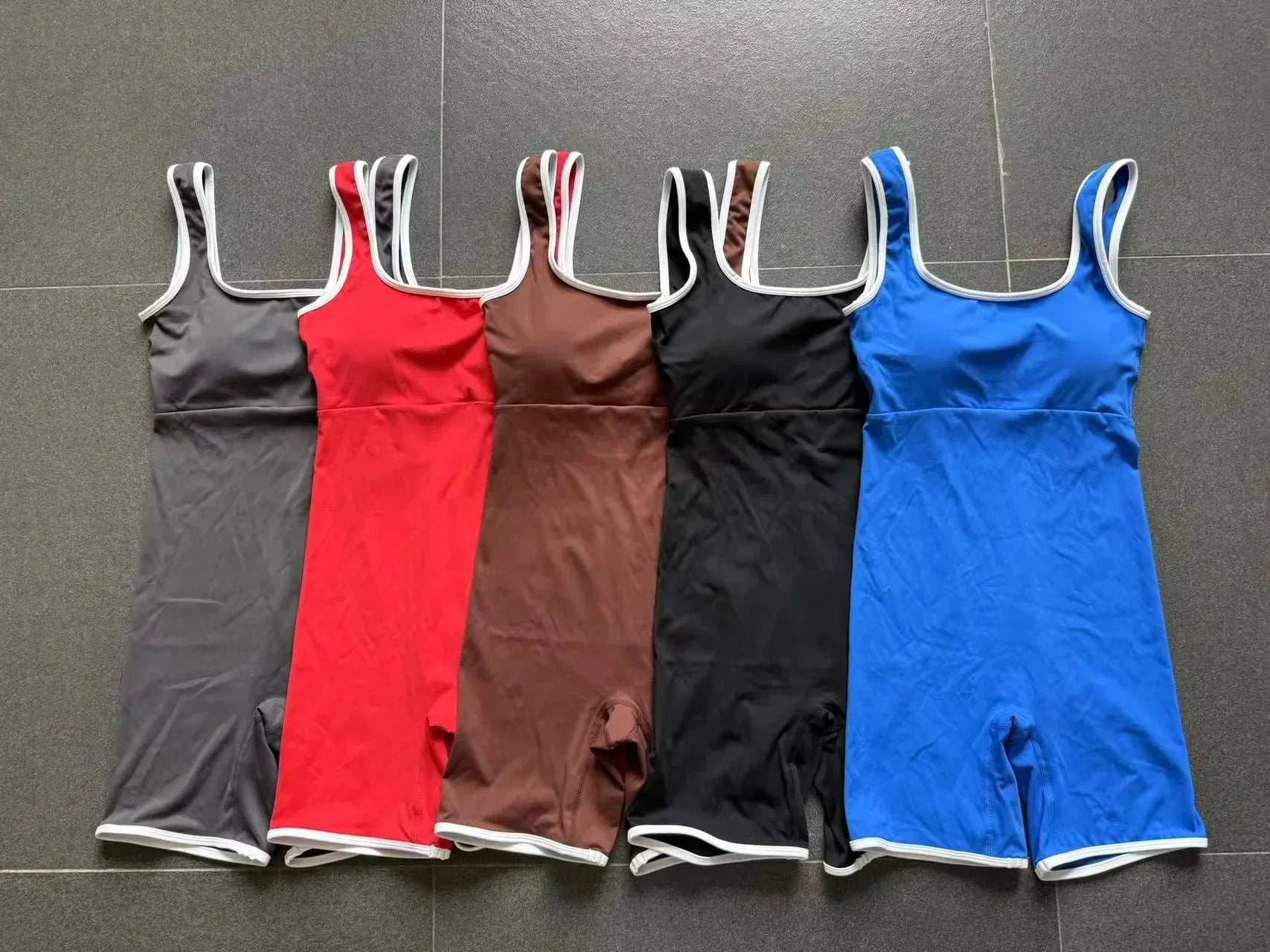 Color-Block Sleeveless Romper - Women's Quick-Dry Yoga Jumpsuit