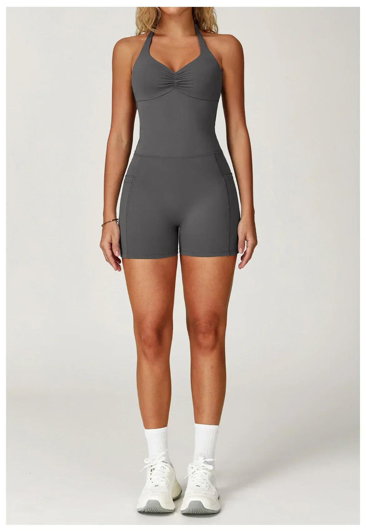 Quick-Dry Push-Up Jumpsuit - Women's Yoga & Gym Bodysuit