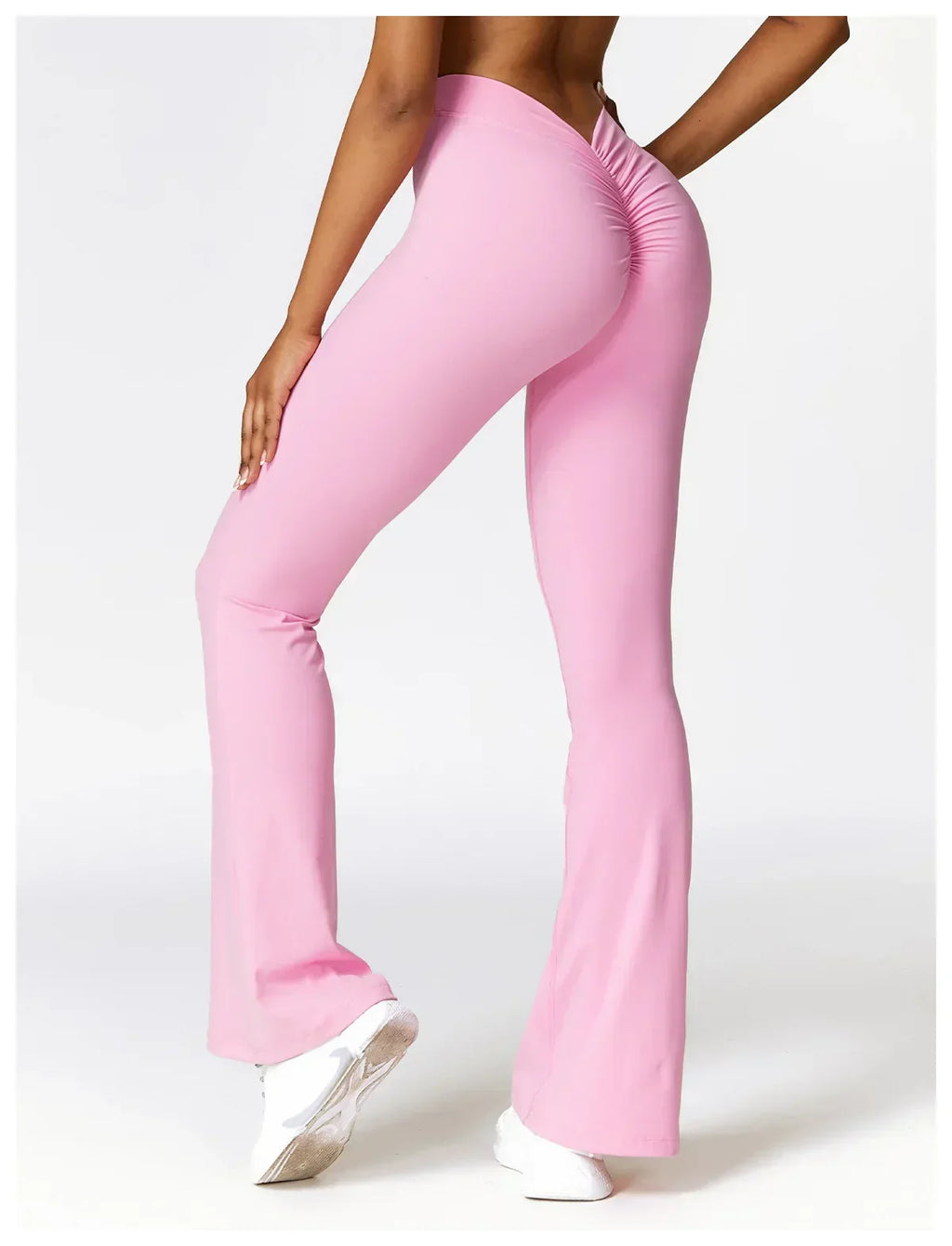 V-Hip Flare Yoga Pants - High-Waist Wide-Leg Leggings