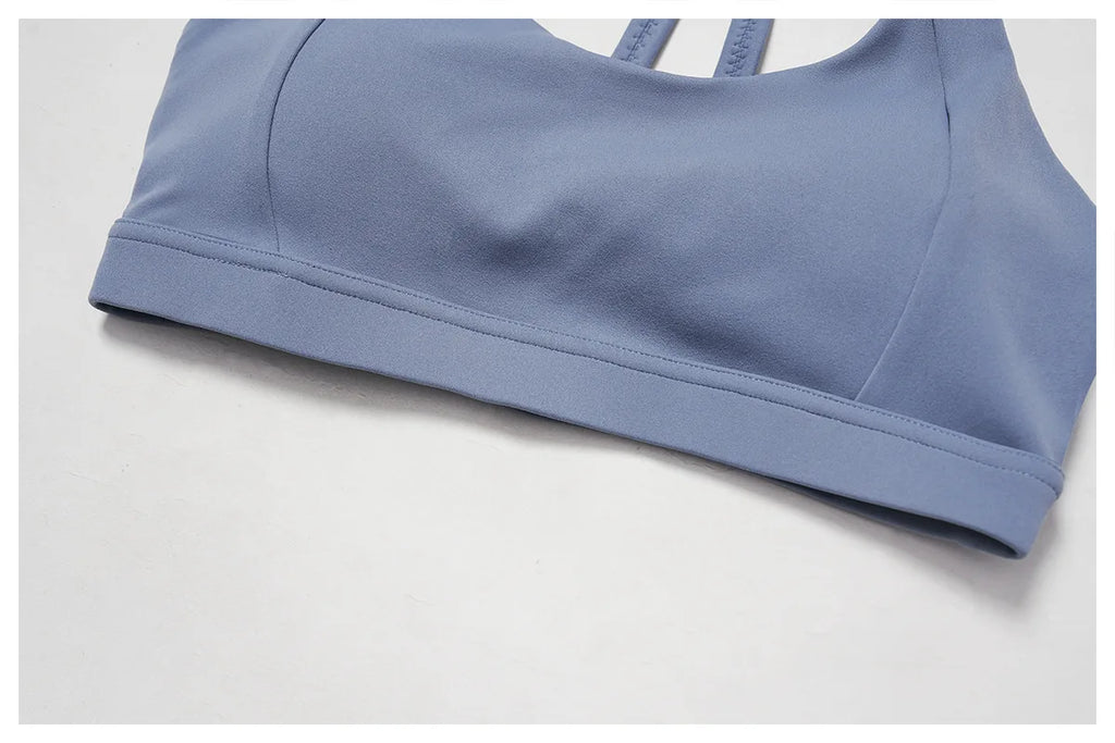 Cross-Back Push-Up Sports Bra - Breathable Tank Top