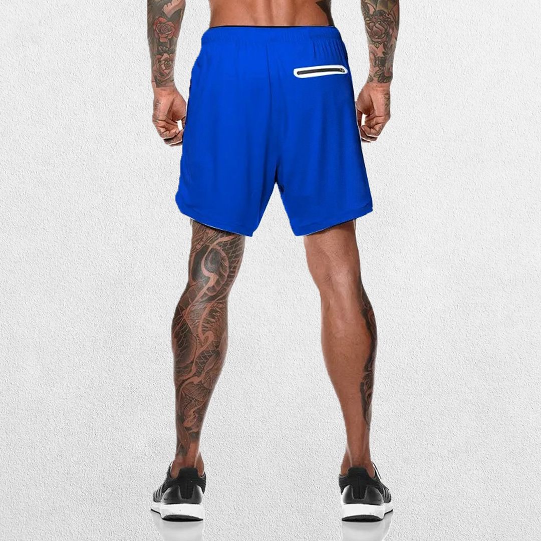 GPW Men's 2-in-1 Running & Gym Shorts