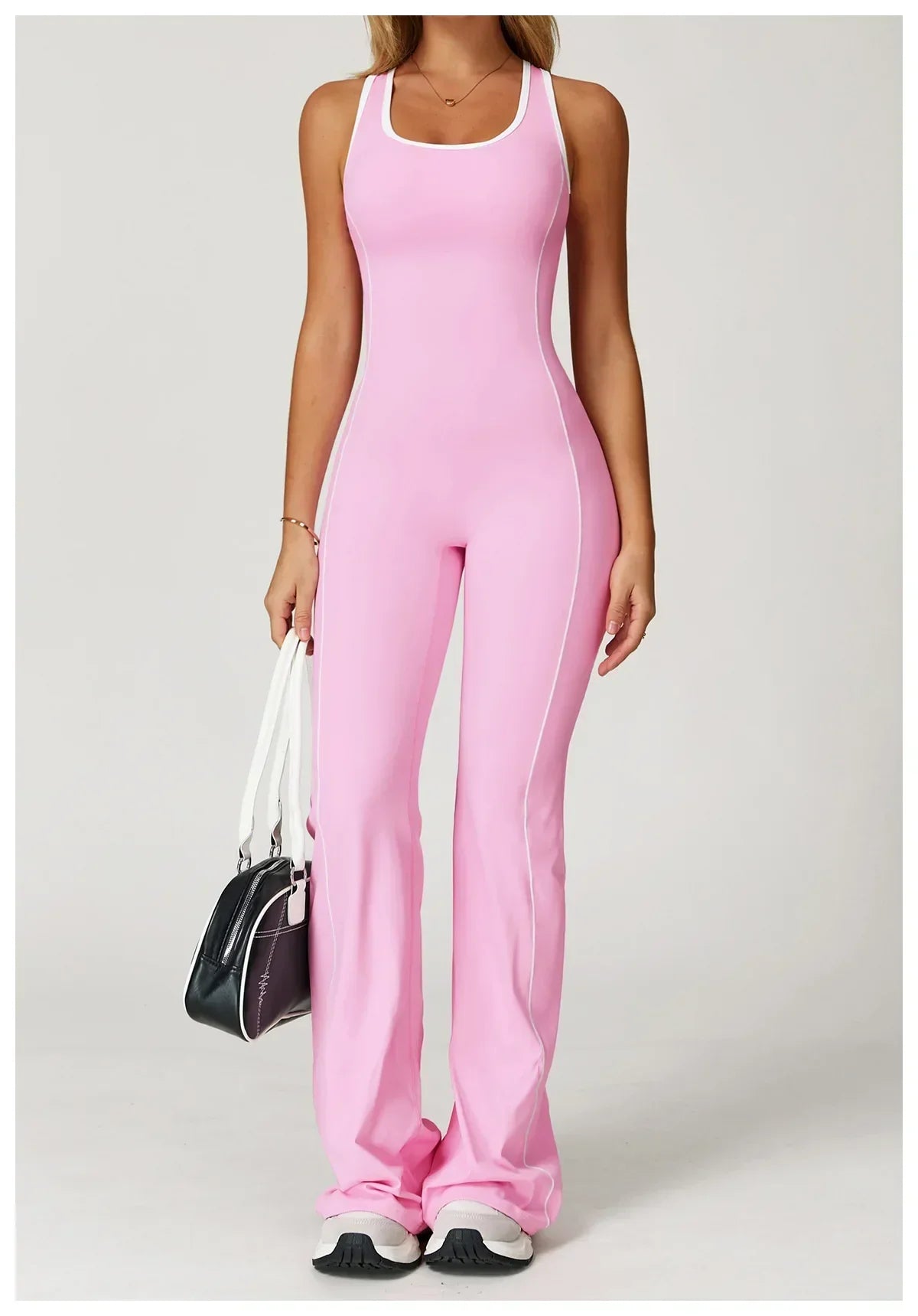 Zip-Up Skort Romper - Women's Gym & Yoga Jumpsuit