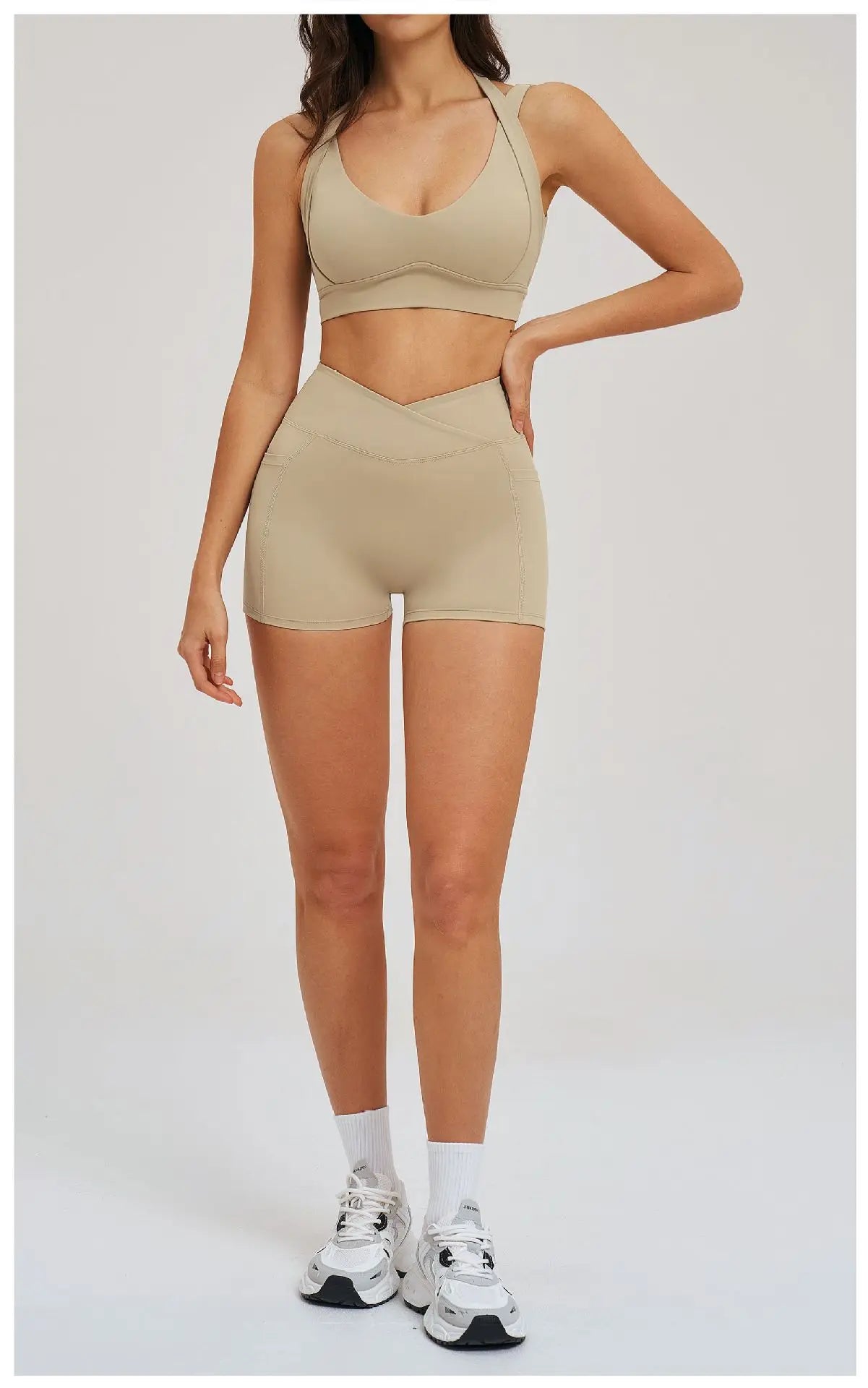 2-Piece Shorts Set - Women's Yoga & Gym Tracksuit
