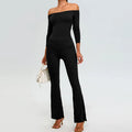 2-Piece Tracksuit Set - High-Waist Leggings & Long Sleeve Top