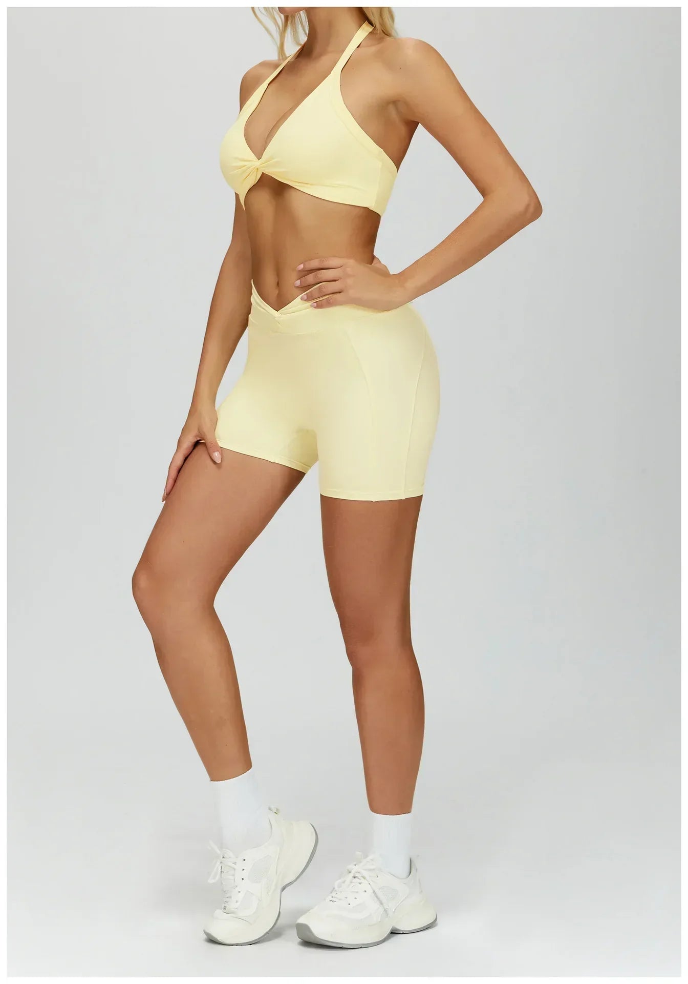 Backless Athletic Sports Bra - Women's Gym Crop Top