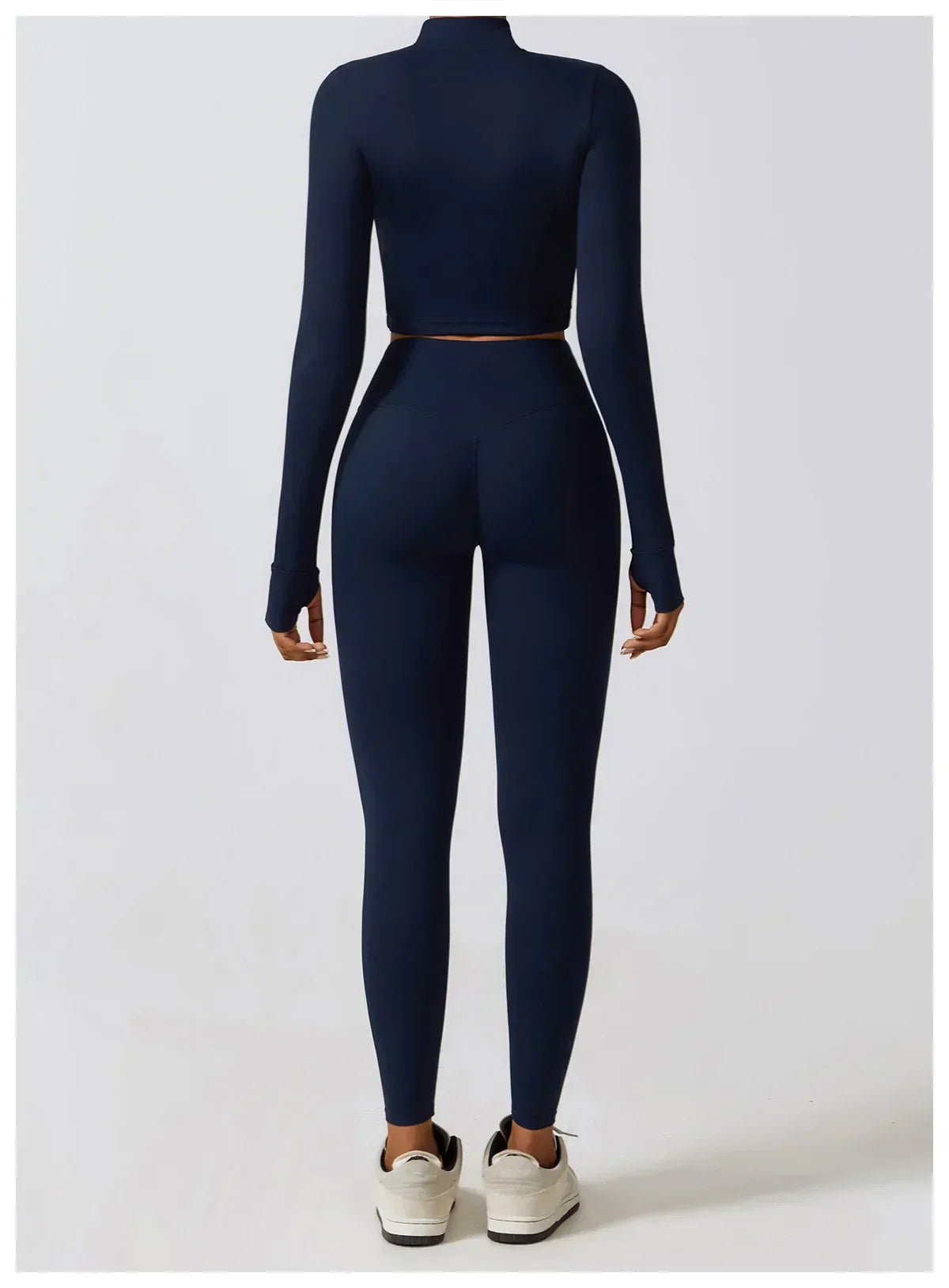 2/3-Piece Activewear Set - Leggings, Bra & Long Sleeve Top