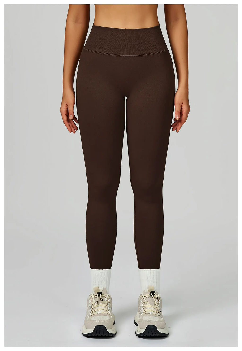 Seamless High-Waist Leggings - Breathable Yoga & Running Tights