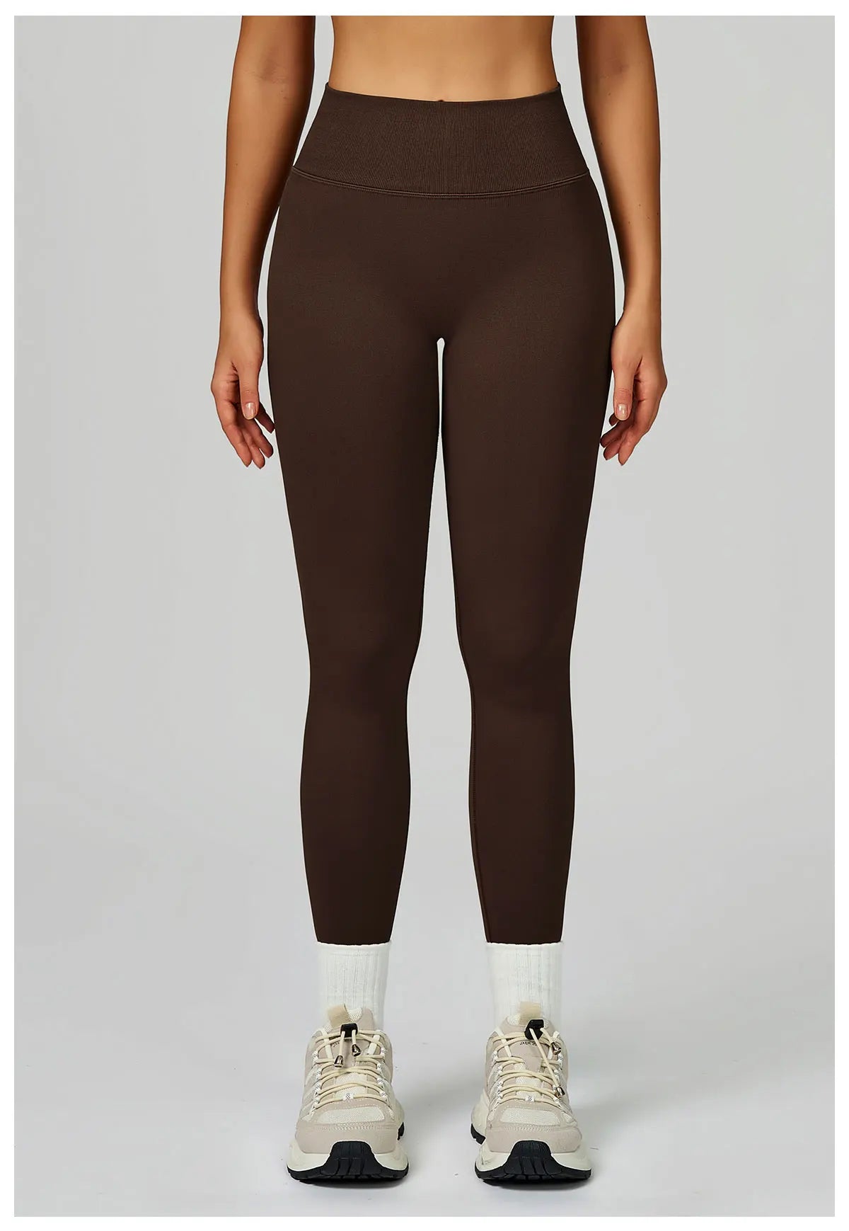 Seamless High-Waist Leggings - Breathable Yoga & Running Tights